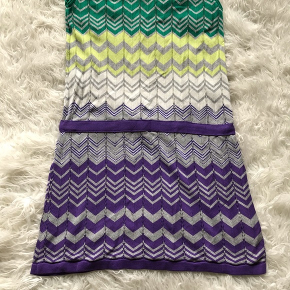 BCBGMAXAZRIA BRIGHT WISTERIA COMBO SWEATER DRESS - Picture 8 of 8